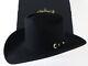Stetson El Patron Black Beaver Fur Felt Cowboy Hat With Buckle 30x Size 6 3/4 54cm