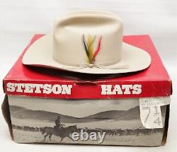 Stetson F2010 Rancher Cowboy Hat 7 1/4 Silver Belly 4X Beaver Western withBox