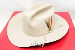 Stetson F2010 Rancher Cowboy Hat 7 1/4 Silver Belly 4X Beaver Western withBox