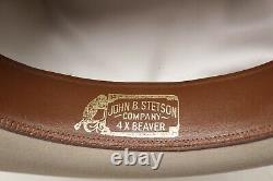 Stetson F2010 Rancher Cowboy Hat 7 1/4 Silver Belly 4X Beaver Western withBox