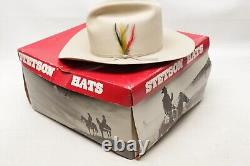 Stetson F2010 Rancher Cowboy Hat 7 1/4 Silver Belly 4X Beaver Western withBox