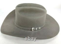Stetson Gray Slate 6X Beaver Felt Cowboy Hat XXXXXX Size 7 1/4 R Oval