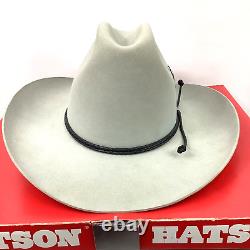 Stetson Hats 5X Beaver Size 7/56 Mist Gray Made in USA Original Box