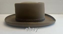 Stetson Hays XXX Beaver Hat Size 7 1/4 In Smoke Brown Leather Band Never Worn