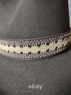 Stetson John B 4X Beaver Cowboy Hat w RARE vtg STETSON hatband Sz 6 7/8