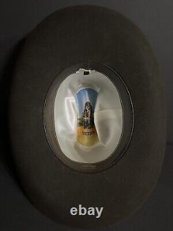 Stetson John B 4X Beaver Cowboy Hat w RARE vtg STETSON hatband Sz 7 1/4