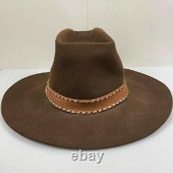 Stetson Men Vasquez sport hat 4X Beaver Western Brown Size 7 Cowboy Vintage Hats