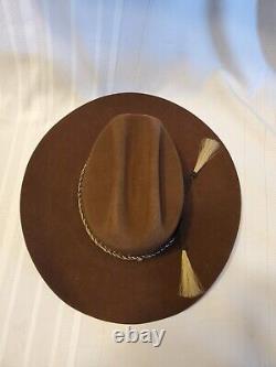 Stetson Merced 4 Brim Chocolate Beaver Hat sz 6 7/8 4x