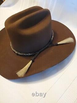 Stetson Merced 4 Brim Chocolate Beaver Hat sz 6 7/8 4x