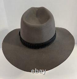 Stetson Open Road Hat 3X Beaver Gray Banded Western Rancher Size 7 3/8 7 1/2