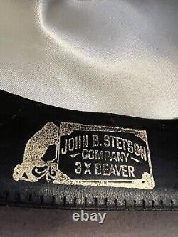 Stetson Open Road Hat 3X Beaver Gray Banded Western Rancher Size 7 3/8 7 1/2