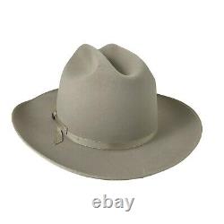 Stetson Open Road Western Cowboy Hat 61 Silver Belly 4X Beaver Sz 7 1/8L With Box
