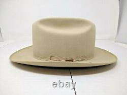 Stetson Open Road Western Hat 7X Beaver 7 1/4 Silverbelly with Original Box
