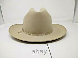 Stetson Open Road Western Hat 7X Beaver 7 1/4 Silverbelly with Original Box