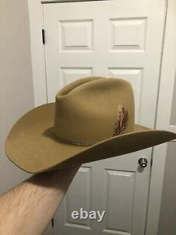 Stetson Rancher 4X Beaver Tan 6 7/8 Vintage Cowboy Hat and Original Box