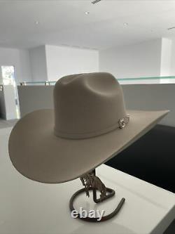 Stetson Rancher Cowboy Hat 6X Beaver Fur Felt New In Box Size 6 7/8 Silver Grey