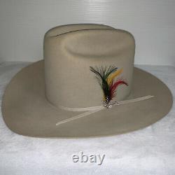 Stetson Rancher Cowboy Hat Mens Color S Belly 4X Beaver Fur, 3 1/2 Brim Size 7