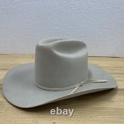 Stetson Rancher MIST GREY 6X Beaver Fur Felt Cowboy Hat XXXXXX Lightly Worn