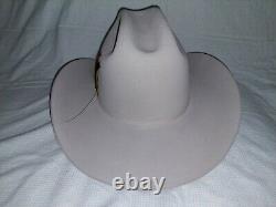 Stetson Rancher Western Hat 5X Beaver Light Gray Sz 7 3/8 Long Oval with CASE