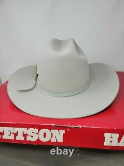 Stetson Rancher Western Hat 5X Beaver Mist Gray Sz 7 1/4 Long Oval OEM Box F3010