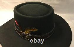 Stetson Revenger 4X Beaver Cowboy Western Hat, Black, 6-7/8, Vintage, WF20525