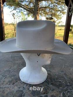 Stetson Sheriff Range 4x Beaver Cowboy Hat Silver Belly 3 Brim Size 6 7/8