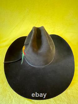 Stetson Stallion Cowboy Hat size 7 Black Beaver Style 400 brim with tags/box