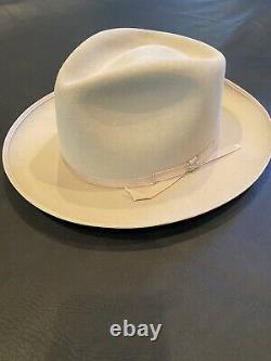 Stetson Stratoliner Silverbelly Cowboy Fedora hat 7 3/8 size 2 1/2 Brim