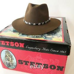 Stetson The Gun Club 4X Men's Western Hat Brown withBox 7 1/4 Amazing Condition