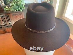 Stetson The Gun Club Pawnee 4x Chocolate Brown Beaver Felt Hat 7 3/4