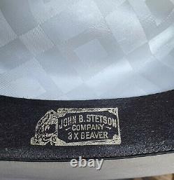 Stetson The Open Road 3X XXX Beaver Beige Hat Size 7 John B. Company Hat Pin 56