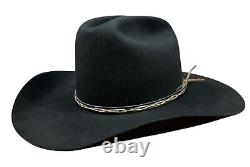 Stetson Vintage 10x Beaver Black Western Hat Sz 7 Wide Brim