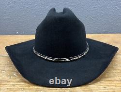 Stetson Vintage 10x Beaver Black Western Hat Sz 7 Wide Brim