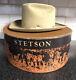 Stetson Vintage Hat 6 7/8 With Cowboy Box 3x Beaver