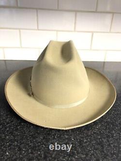 Stetson Vintage Hat 6 7/8 With Cowboy Box 3X Beaver