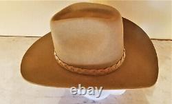 Stetson Western Cowboy Hat 4X Ponderosa Ranch 7 1/8 Regular 57 High Crown Brown