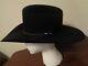 Stetson Western Cowboy Hat Black 4x Beaver Fur Size 56/7 Jbd Pin 4 Brim Usa