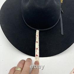 Stetson Western Cowboy Hat Size 7 Black Regular 4x Beaver