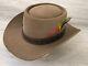 Stetson Xxx Beaver Rancher Cowboy Hat Mens Sz 7-3/8 Brown Leather Band & Feather