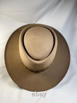 Stetson XXXX The Gun Club Gambler Cowboy Hat Brown- size 55 or 6-7/8 Vintage