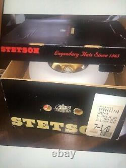 Stetson cowboy hat 100X SIZE 7 1/8 LOS TIGRE DEL NORTE EDITION SILVER BELLY BOX