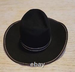 Stetson cowboy hat black 3x beaver pre-owned