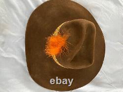 Stetson cowboy hat, brown Bullrider, 5 brim