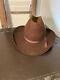 Stetson Cowboy Hat, Sz 7 1/8, Chocolate, 3.5 Brim, 6.5 Crown, Lined, 4x Quali