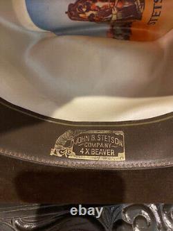 Stetson cowboy hat, sz 7 1/8, Chocolate, 3.5 brim, 6.5 crown, lined, 4X quali