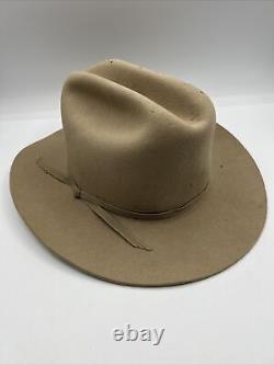 Stratton Hats 5X Beaver Felt Texas Department Of Safety On-Duty Hat 7 1/4 USA