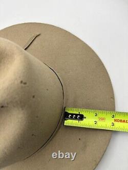 Stratton Hats 5X Beaver Felt Texas Department Of Safety On-Duty Hat 7 1/4 USA