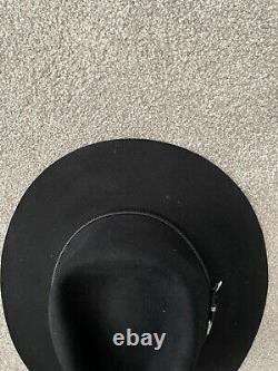 The Gun Club Black 4X XXXX By Stetson Western Cowboy Hat Size 7 1/8 VINTAGE NEW