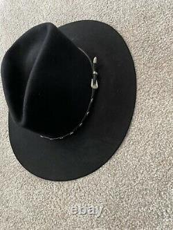 The Gun Club Black 4X XXXX By Stetson Western Cowboy Hat Size 7 1/8 VINTAGE NEW