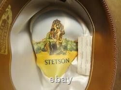 UTIMATE STETSON #F2040 STAMPEDE 4X acorn BEVER FELT WESTERN COWBOY HAT-7 1/8&BOX
